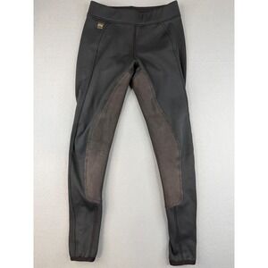 FITS Riding Breeches Women Medium Black Full Seat Deerskin Equestrian Tights